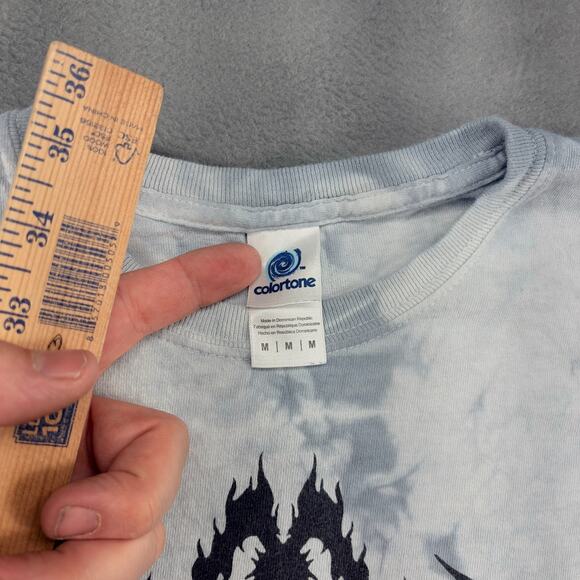 Death Metal Style Band T-Shirt Mens Medium Tie Dye Short Sleeve Distressed Metal - Picture 4 of 8